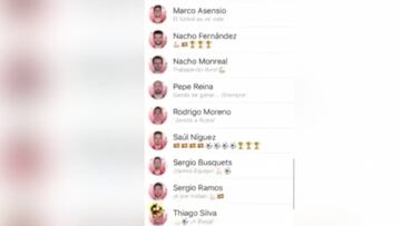 El grupo de Whatsapp de Lopetegui con 'fail' incluido