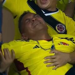 Emotiva celebración del papá de Luis Díaz en sus goles ante Brasil