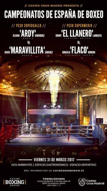 Dos Nacionales en el Casino Gran Madrid: glamour y boxeo
