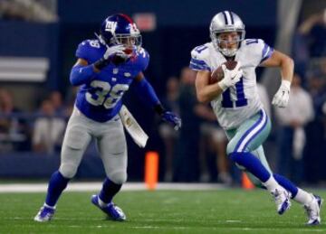 Pese a eso, los Giants parec¨ªan tenerlo todo a favor cuando a falta de 8 minutos se pusieron 23-13 y Dez Bryant se dirig¨ªa hacia los vestuarios para no volver. El touchdown que les di¨® estos 10 puntos de ventaja fue otra gran jugada defensiva en la que Trumaine McBride recuper¨® el bal¨®n y corri¨® 20 yardas para lograr un touchdown que posteriormente fue anulado por los cebras, ya que el cornerback blue hab¨ªa pisado fuera en la yarda 1.