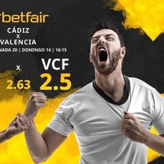 Cádiz CF vs. Valencia CF: horario, TV, estadísticas, clasificación y pronósticos