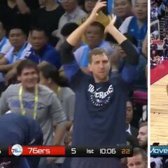 Los tres triples de Doncic a los Sixers en 5 minutos