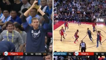 Los tres triples de Doncic a los Sixers en 5 minutos