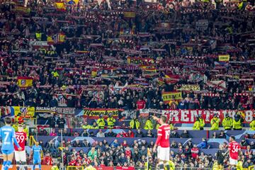 Aficionados del Atlético de Madrid.