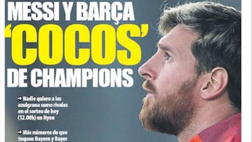 Portada del diario Mundo Deportivo del día 12 de diciembre de 2016.