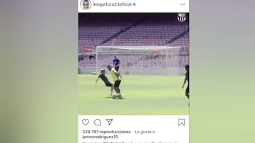 "A papá no..." El vacile de Vidal a Riqui Puig que le gustó a James en Instagram