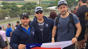 Los chilenos que llegaron por un concurso al GP de Brasil de la F1