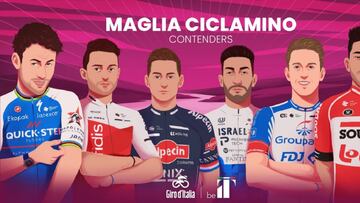 Aspirantes a la maglia ciclamino del Giro de Italia.