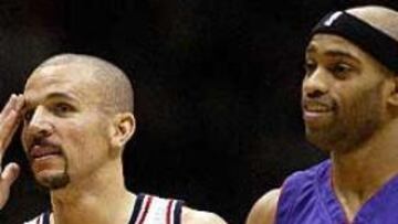 <b>COMPAÑEROS.</b> Vince Carter y Jason Kidd formarán una de las parejas más temibles de la liga.