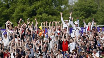 Fans enjoying England's dominance in the second Test.