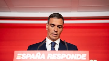El presidente del Gobierno y Secretario General del PSOE, Pedro Sánchez, durante una rueda de prensa, en la sede del PSOE en Ferraz, a 12 de junio de 2025, en Madrid (España). Sánchez comparece después de que el secretario de organización del PSOE haya presentado su dimisión de todos los cargos dentro del partido y haya entregado su acta de diputado. El presidente del Gobierno ha pedido perdón a la ciudadanía por haber confiado en Santos Cerdán y ha anunciado que convocará una auditoría externa para las cuentas del partido socialista además de la inmediata reestructuración de la organización interna.
12 JUNIO 2025
Gabriel Luengas / Europa Press
12/06/2025