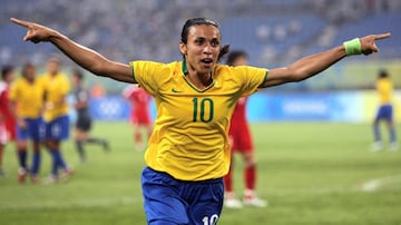 Marta es la tercer mejor anotadora de la Champions, y aunque actualmente juega en Estados Unidos para Orlando Pride, dejó su marca en Europa y sumó 46 dianas.