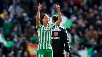 Diego Lainez con el Betis