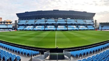 Panorámica del estadio municipal de Balaídos en Vigo.