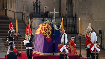 General view during the reception of the coffin of Queen Elizabeth for her lying in state at Westminster Hall in London, Britain September 14, 2022. UK Parliament/Jessica Taylor/Handout via REUTERS. ATTENTION EDITORS- THIS IMAGE HAS BEEN SUPPLIED BY A THIRD PARTY. MANDATORY CREDIT. IMAGE MUST NOT BE ALTERED