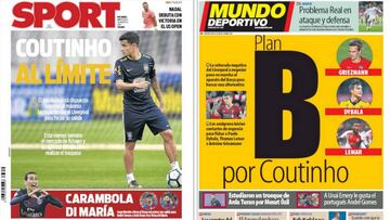 Portadas de los diarios Sport y Mundo Deportivo del d&iacute;a 30 de agosto de 2017.