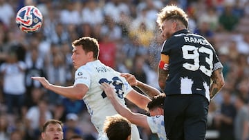 Soccer Football - FIFA Club World Cup - Group E - CF Monterrey v Inter Milan - Rose Bowl Stadium, Pasadena, California, U.S. - June 17, 2025 Monterrey's Sergio Ramos scores their first goal IMAGN IMAGES via Reuters/Kiyoshi Mio