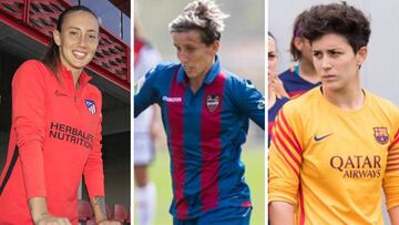 Torrecilla (Atlético), Sonia Bermúdez (Levante) y Rafols (exjugadora del Barça).