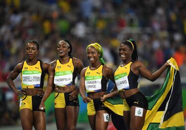 Estados Unidos evita de rebote el triplete de Elaine Thompson