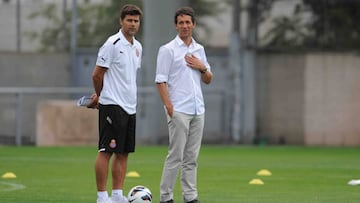 Pochettino y Ramon Planes, en el Espanyol.