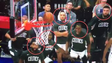 Va directo al top de virales el año: la reacción de los Celtics con el tiro ganador... fallado