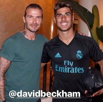 Beckham visitó al Real Madrid