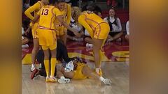 Heartbreaking moment: JuJu Watkins goes down with devastating injury on the court