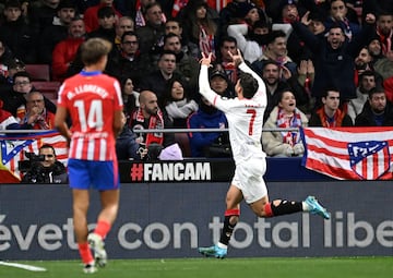 1-2. Isaac Romero celebra el segundo tanto.