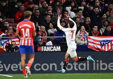 1-2. Isaac Romero celebra el segundo tanto.