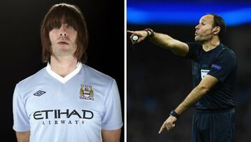 Liam Gallagher insult&oacute; a Mateu Lahoz durante el City 5-3 M&oacute;naco.