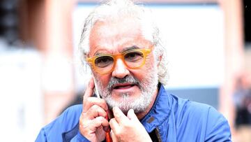 MONTE-CARLO, MONACO - MAY 29: Flavio Briatore talks on the phone in the paddock ahead of the Monaco Formula One Grand Prix at Circuit de Monaco on May 29, 2016 in Monte-Carlo, Monaco. (Photo by Lars Baron/Getty Images)