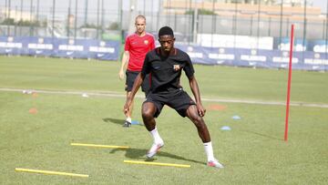 Dembelé ya se entrena con Valverde; Marlon, cerca del Niza