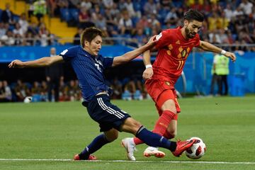 Gaku Shibasaki con Yannick Carrasco.