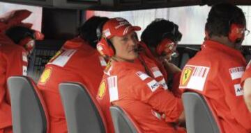 2008. Michael Schumacher en una de las carreras con Ferrari.