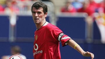 El exjugador irlandés del Manchester United, Roy Keane, durante un partido.