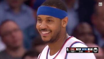 Carmelo Anthony se ríe de los abucheos del Madison