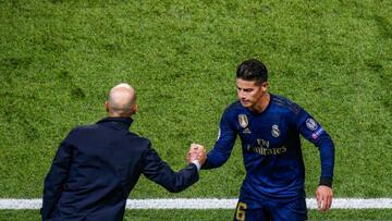 Zidane cumple un año de su regreso, así han sido los números de James Rodríguez
