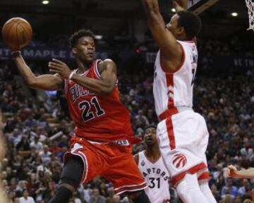 Jimmy Butler ante Kyle Lowry.