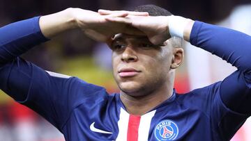 Kylian Mbappé, durante el último partido ante el Mónaco.