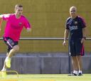 Vermaelen realiza parte del entrenamiento con el grupo