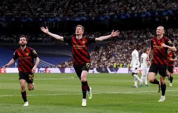 De Bruyne celebra el 1-1 de su equipo.