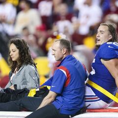 New York Giants' Nick Gates in good spirits while facing an uncertain future