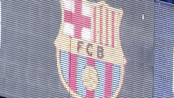 Escudo en el palco del Camp Nou. 