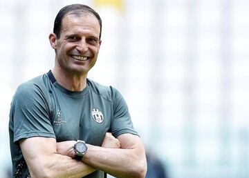 Juventus manager Max Allegri preparing for the Champions League final.