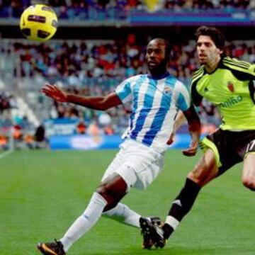 Quincy Owusu-Abeyie con el Málaga.