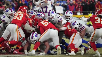 Fingers have been pointed at line judge Patrick Holt after Josh Allen was denied a crucial first down in the AFC Championship game.