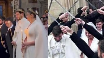 Kvaratskhelia y Nitsa Tavazde se casan: una boda con rituales georgianos