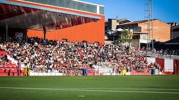 Can Roses, el estadio de la U.E. Rubí que acogerá el partido frente al Athletic Club. 