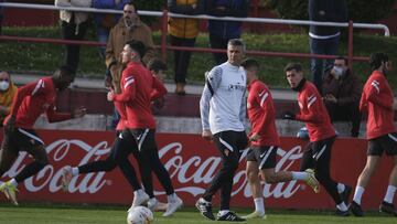 Calavera, única ausencia en el primer entrenamiento con Martí