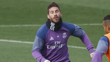 Sergio Ramos ya entrena con normalidad.